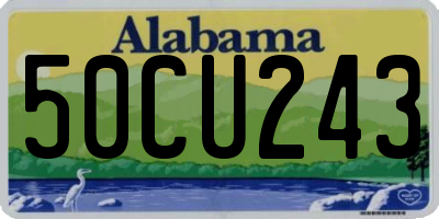 AL license plate 50CU243