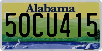 AL license plate 50CU415