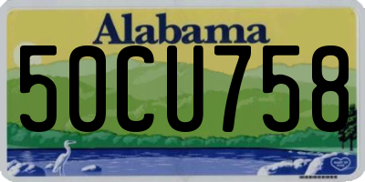 AL license plate 50CU758