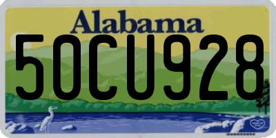 AL license plate 50CU928