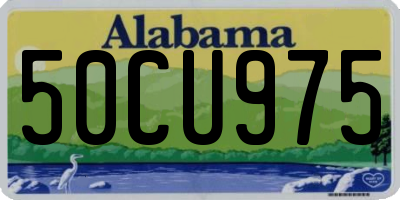 AL license plate 50CU975