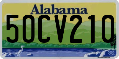 AL license plate 50CV210