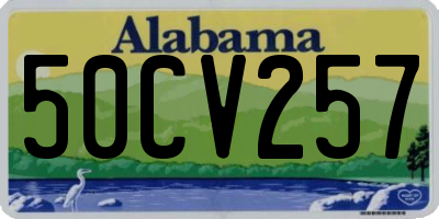 AL license plate 50CV257