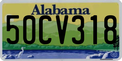 AL license plate 50CV318