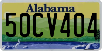 AL license plate 50CV404