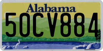 AL license plate 50CV884