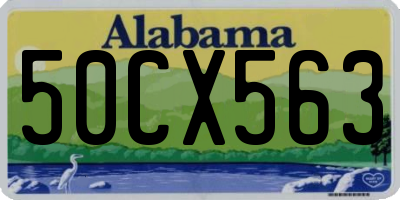 AL license plate 50CX563