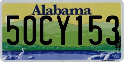 AL license plate 50CY153