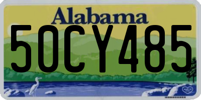 AL license plate 50CY485