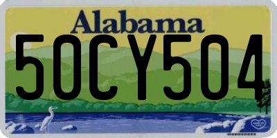 AL license plate 50CY504