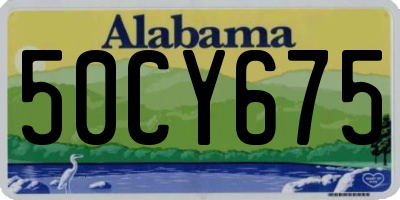 AL license plate 50CY675