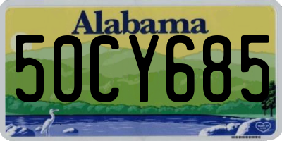 AL license plate 50CY685
