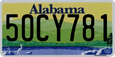 AL license plate 50CY781
