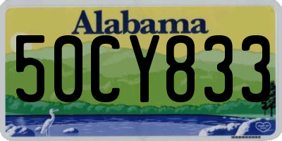 AL license plate 50CY833