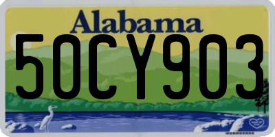 AL license plate 50CY903