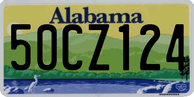 AL license plate 50CZ124