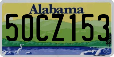 AL license plate 50CZ153