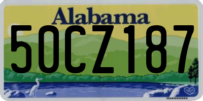 AL license plate 50CZ187