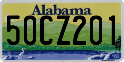 AL license plate 50CZ201