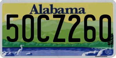 AL license plate 50CZ260