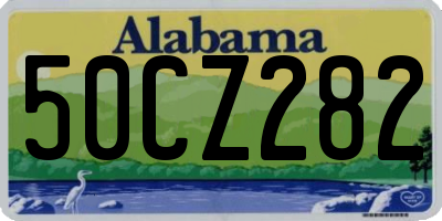 AL license plate 50CZ282