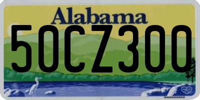 AL license plate 50CZ300