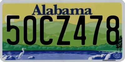 AL license plate 50CZ478