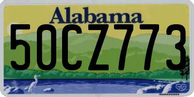 AL license plate 50CZ773