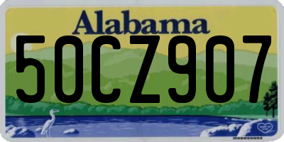 AL license plate 50CZ907