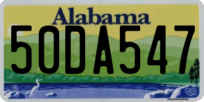 AL license plate 50DA547