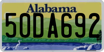 AL license plate 50DA692