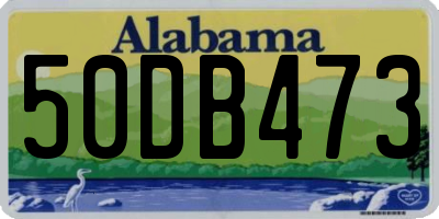 AL license plate 50DB473