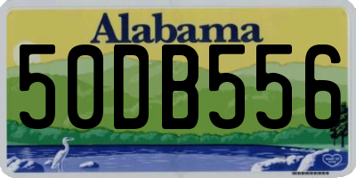 AL license plate 50DB556