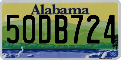 AL license plate 50DB724