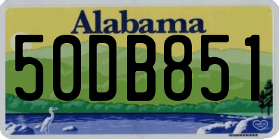 AL license plate 50DB851