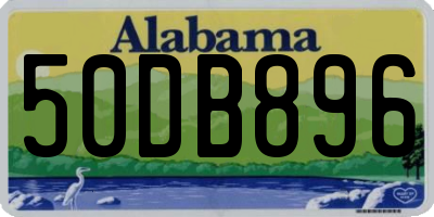 AL license plate 50DB896