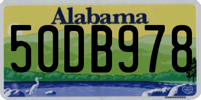 AL license plate 50DB978