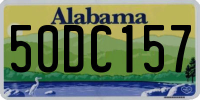 AL license plate 50DC157