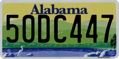 AL license plate 50DC447