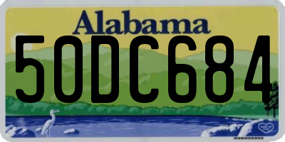 AL license plate 50DC684