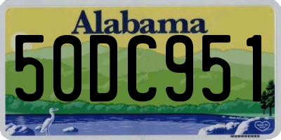 AL license plate 50DC951