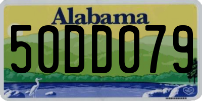 AL license plate 50DD079