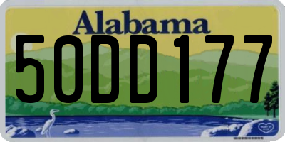 AL license plate 50DD177