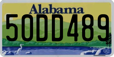 AL license plate 50DD489