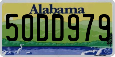 AL license plate 50DD979