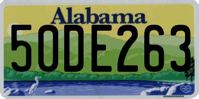 AL license plate 50DE263