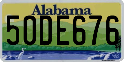 AL license plate 50DE676