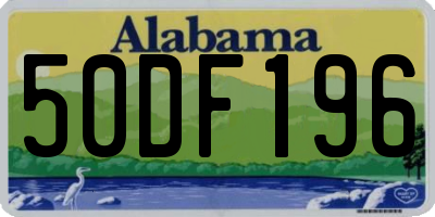 AL license plate 50DF196