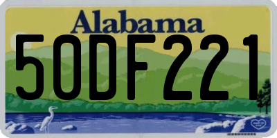 AL license plate 50DF221