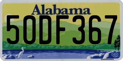 AL license plate 50DF367